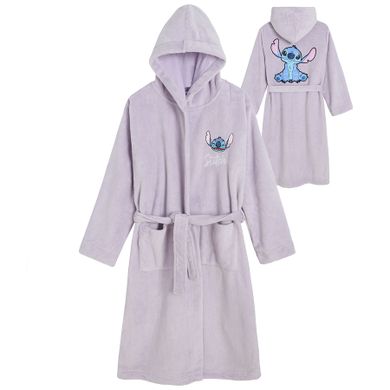 Cool Club, Halat de baie cu gluga pentru fete, violet, imprimeu Lilo si Stitch