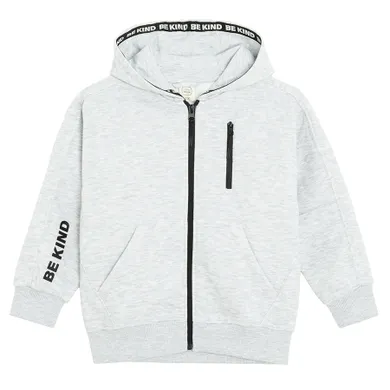 Cool Club, Hanorac cu gluga pentru baieti, cu fermoar, calduros, gri melanj