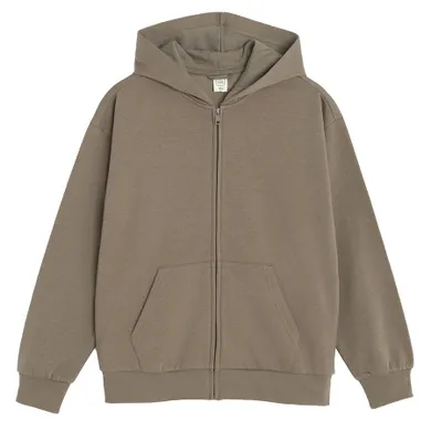 Cool Club, Hanorac cu gluga pentru baieti, cu fermoar, calduros, maro