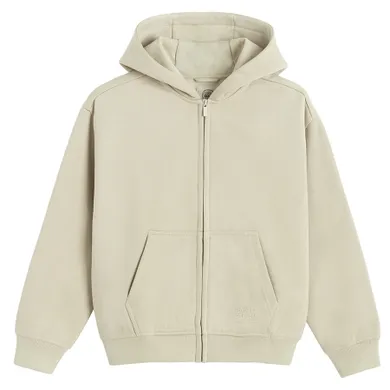 Cool Club, Hanorac cu gluga pentru baieti, cu fermoar, calduros, oversize, bej