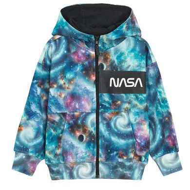 Cool Club, Hanorac cu gluga pentru baieti, cu fermoar, mix, imprimeu NASA