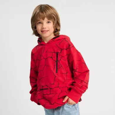 Cool Club, Hanorac cu gluga pentru baieti, oversize, rosu