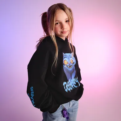 Cool Club, Hanorac cu gluga pentru fete, calduros, negru, K-Pop Demon Hunters