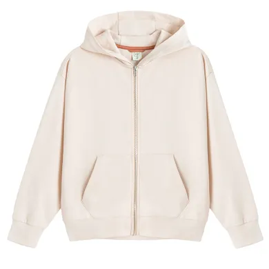 Cool Club, Hanorac cu gluga pentru fete, cu fermoar, bej