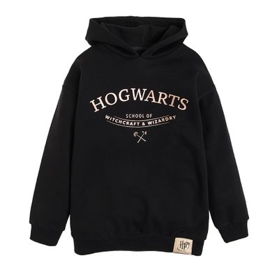 Cool Club, Hanorac cu gluga pentru fete, negru, imprimeu Harry Potter
