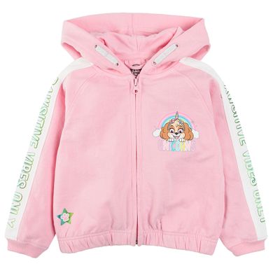 Cool Club, Hanorac cu gluga si fermoar pentru fete, roz, imprimeu Skye, Paw Patrol