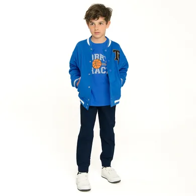 Cool Club, Hanorac pentru baieti, cu capse, albastru