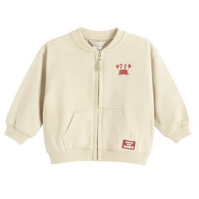 Cool Club, Hanorac pentru baieti, cu fermoar, bej