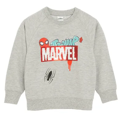 Cool Club, Hanorac pentru baieti, gri, imprimeu Spider-Man