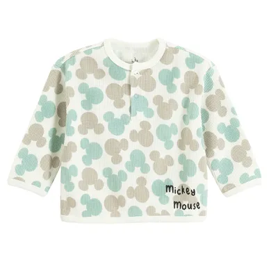 Cool Club, Hanorac pentru baieti, subtire, alb, imprimeu Mickey Mouse