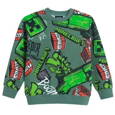Cool Club, Hanorac pentru baieti, verde, imprimeu Minecraft