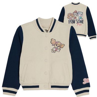 Cool Club, Hanorac pentru fete, cu capse, bluemarin-bej, imprimeu Paw Patrol