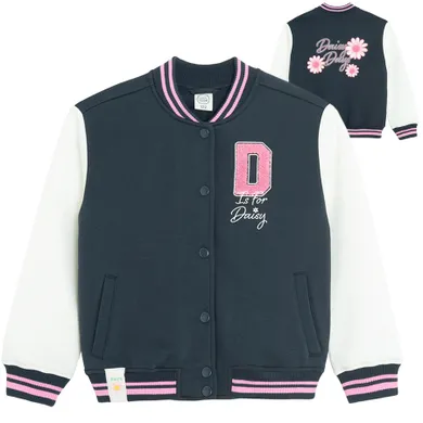 Cool Club, Hanorac pentru fete, cu capse, calduros, bleumarin