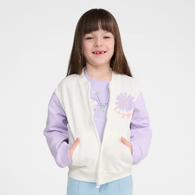 Cool Club, Hanorac pentru fete, cu fermoar, alb