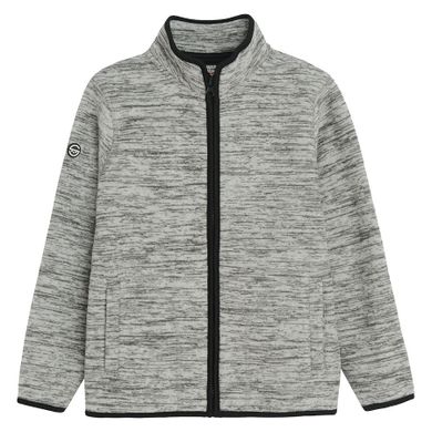 Cool Club, Hanorac polar pentru baieti, cu fermoar, gri melanj