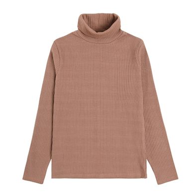 Cool Club, Helanca din tricot striat pentru fete, culoare maro deschis