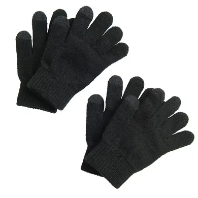Cool Club, Manusi touchscreen pentru baieti, negru, set, 2 buc.