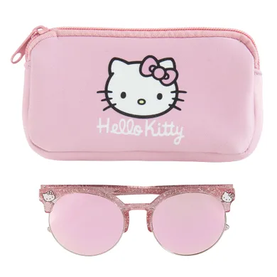 Cool Club, Ochelari de soare pentru fete, Cutie de ochelari, imprimeu Hello Kitty and Friends