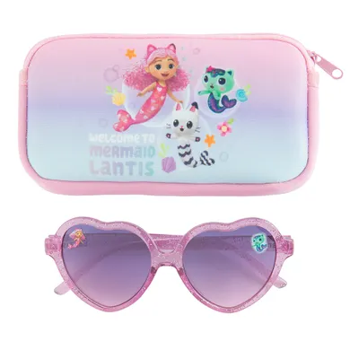 Cool Club, Ochelari de soare pentru fete, Cutie de ochelari, roz, imprimeu Gabby's Dollhouse