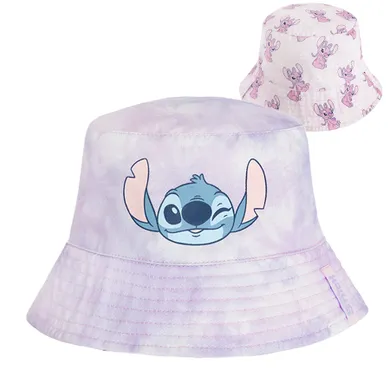 Cool Club, Palarie pentru fete, cu doua fete, violet, imprimeu Lilo si Stitch
