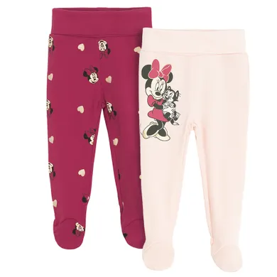 Cool Club, Pantaloni cu botosei pentru fete, mix, imprimeu Minnie Mouse, set, 2 buc.