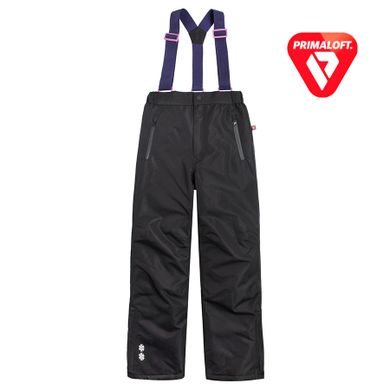 Cool Club, Pantaloni de schi cu bretele pentru fete, negru-violet