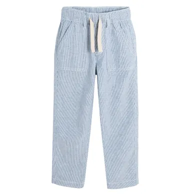 Cool Club, Pantaloni din material textil pentru baieti, alb-albastru