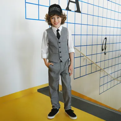 Cool Club, Pantaloni din material textil pentru baieti, gri