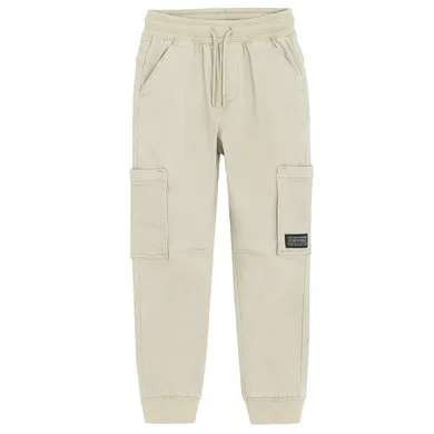 Cool Club, Pantaloni din material textil pentru baieti, jogger, bej