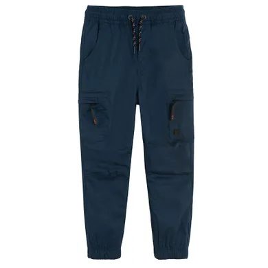 Cool Club, Pantaloni din material textil pentru baieti, jogger, caldurosi, bleumarin