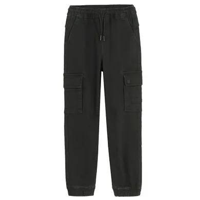 Cool Club, Pantaloni din material textil pentru baieti, jogger, negru