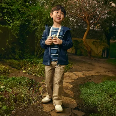 Cool Club, Pantaloni din material textil pentru baieti, wide leg, bej