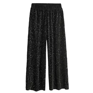 Cool Club, Pantaloni din material textil pentru fete, culotte, velur, negru