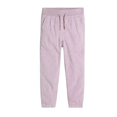 Cool Club, Pantaloni jogger din material textil pentru fete, culoare roz deschis in buline