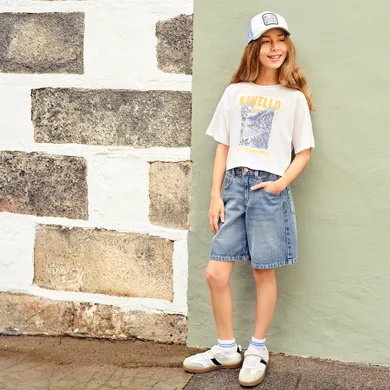 Cool Club, Pantaloni scurti de blugi reglabili pentru fete, bleumarin