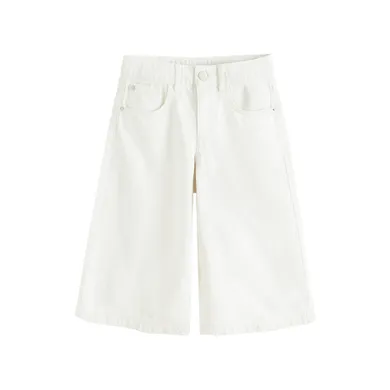 Cool Club, Pantaloni scurti de blugi reglabili pentru fete, wide, alb