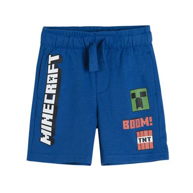 Cool Club, Pantaloni scurti pentru baieti, albastru, imprimeu Minecraft