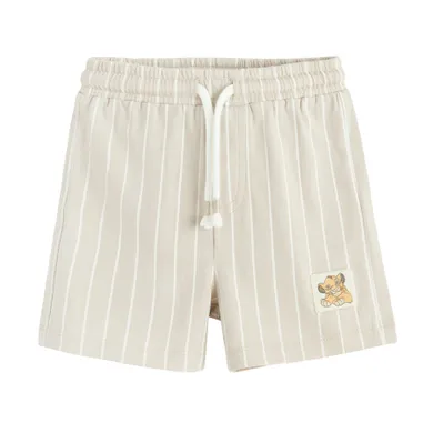 Cool Club, Pantaloni scurti pentru baieti, bej, imprimeu Lion King