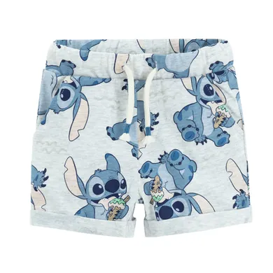 Cool Club, Pantaloni scurti pentru baieti, gri, imprimeu Lilo si Stitch