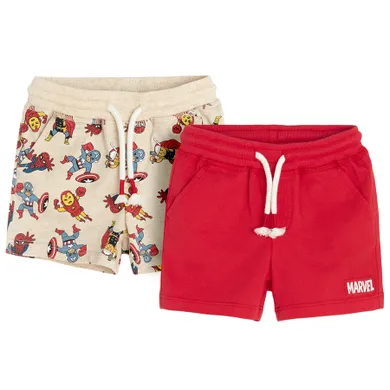 Cool Club, Pantaloni scurti pentru baieti, mix, imprimeu Marvel Super Heroes, set, 2 buc.