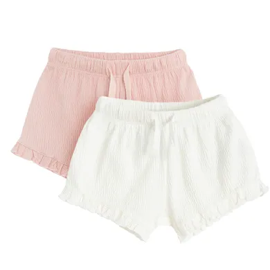 Cool Club, Pantaloni scurti pentru fete, alb, roz, set, 2 buc.