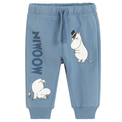 Cool Club, Pantaloni trening pentru baieti, albastru, Imprimeu Moomins