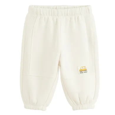 Cool Club, Pantaloni trening pentru baieti, baggy, caldurosi, ecru