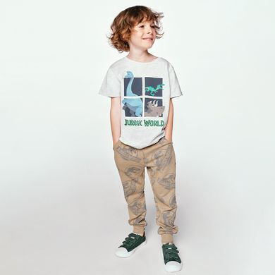 Cool Club, Pantaloni trening pentru baieti, bej, imprimeu Jurassic World