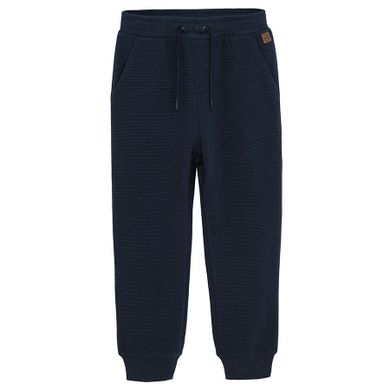 Cool Club, Pantaloni trening pentru baieti, din tricot striat, bleumarin