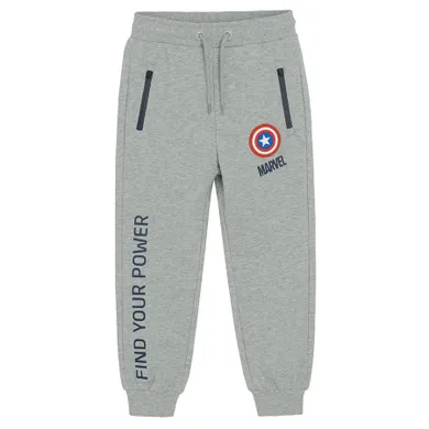 Cool Club, Pantaloni trening pentru baieti, gri, imprimeu Marvel Super Heroes