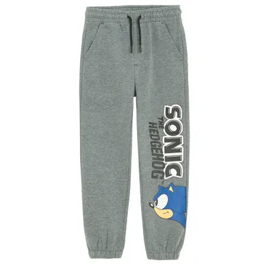 Cool Club, Pantaloni trening pentru baieti, gri, imprimeu Sonic the Hedgehog