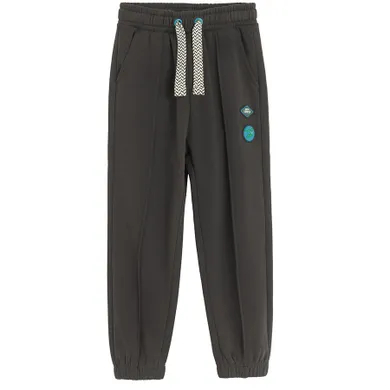 Cool Club, Pantaloni trening pentru baieti, loose fit, maro