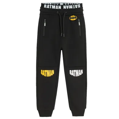 Cool Club, Pantaloni trening pentru baieti, negru, imprimeu Batman