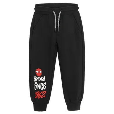 Cool Club, Pantaloni trening pentru baieti, negru, imprimeu Spider-Man